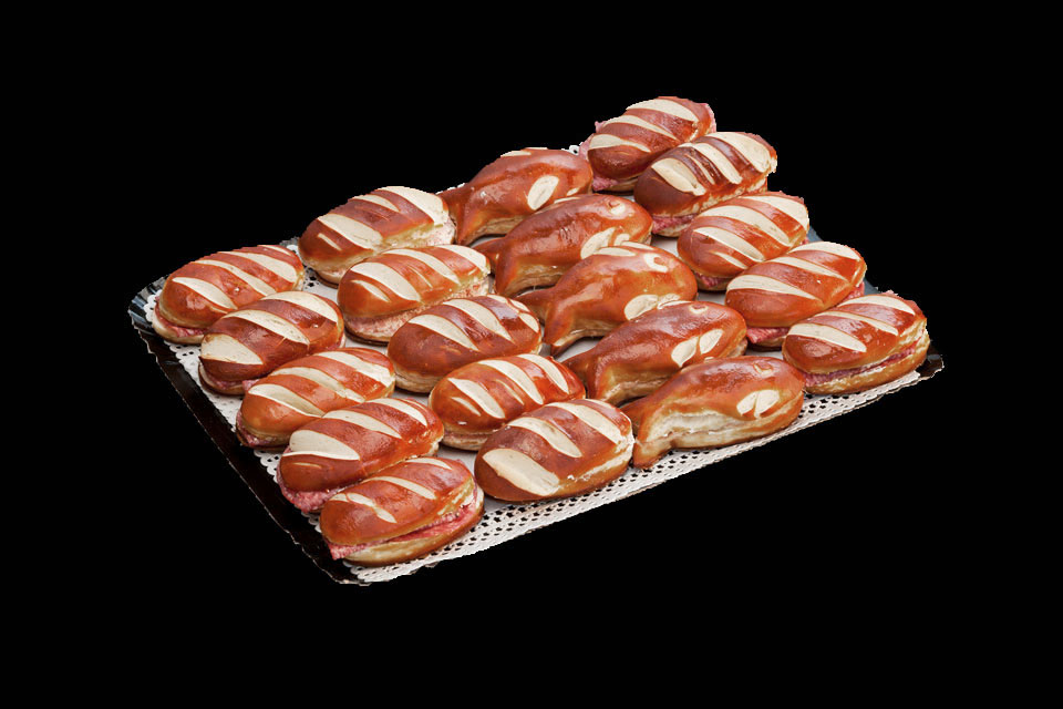 Mini-Laugen-Sandwiches - Platten-Grösse: Kleine Platte à 20 Stück: für ...